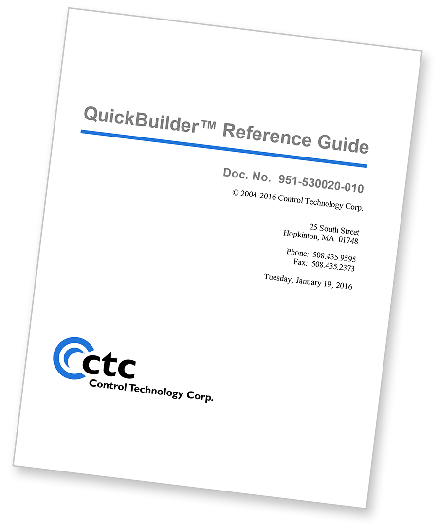 QuickBuilder Reference Guide
